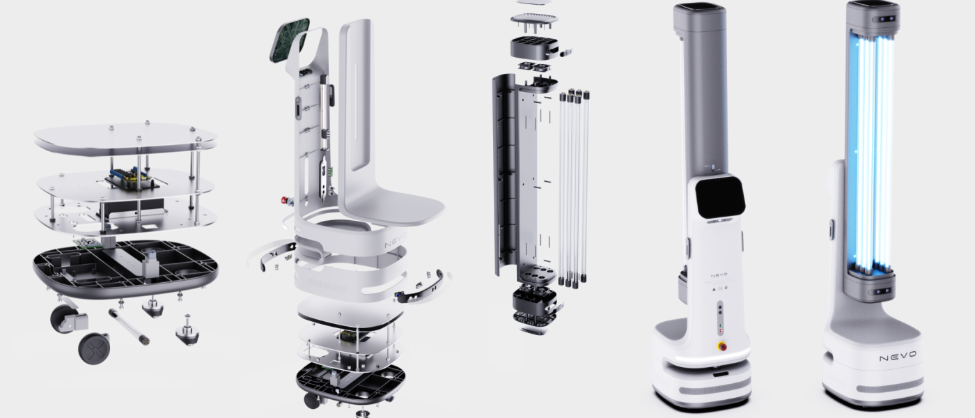 UWID | NEVO _ Autonomer UVC-Desinfektionsroboter für Krankenhäuser